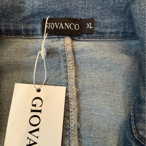 Giovanco Ombre Bleached Denim Blazer Size XL - Picture 5 of 9